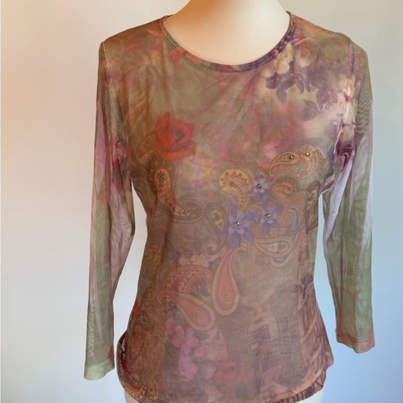 Daniel Benjamin Tops - Vintage Y2K Entity Small Sheer Top by Daniel Benjamin